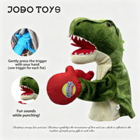 Marionnette de poignet en peluche sonore en gros, avec bouche mobile, modèles animaux (dinosaure, requin, licorne) et thèmes de boxe, pour jeu parent-enfant et anniversaire d'adolescent