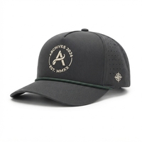 Gorras Deportivas de Poliéster Personalizadas al por Mayor con Logotipo Bordado, Gorra de Béisbol de 5 Paneles Curvados de Alta Calidad con Orificios Cortados con Láser
