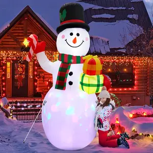 Ourwarm Weihnachts dekorationen liefert Indoor Outdoor Air blown Weihnachten aufblasbarer Schneemann mit LED-Lichtern