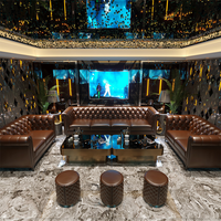 Canapé de cabine KTV en cuir PU de luxe, mobilier commercial pour salon, bar, discothèque, salle de karaoké, zone VIP - Vente chaude