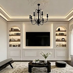 Muebles de <span class=keywords><strong>TV</strong></span> Personalizados, Modernos y Minimalistas, Mueble de Pared para Sala de Estar, Almacenamiento Abierto, para Apartamentos y Villas Europeas, Compatible con <span class=keywords><strong>TV</strong></span> - Product Image 2