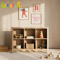 Étagère à livres pour enfants à 6 cubes, organisateur de jouets avec étagères ouvertes et base festonnée, meubles de chambre d'enfant pour chambre à coucher et salle de jeux