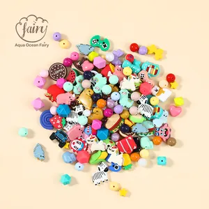 Free Sample Focal Beads 9Mm 12Mm 15Mm Teething Bead Alphabet Bulk Silicone Beads For Bracelet Making For Pens