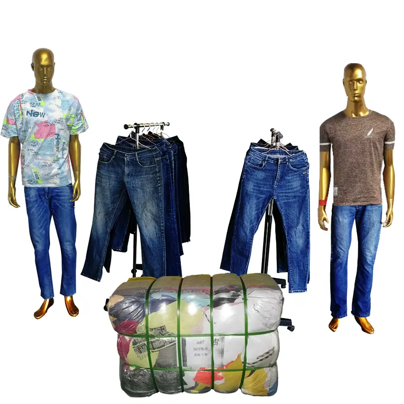Second Hand Used Men Jeans Pants Clothing Fairly Mixed UK Second Hand Bales Used Clothes For Men