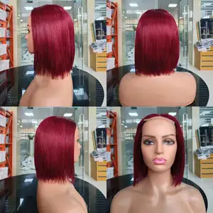 Wholesale Price Short Bob Human Hair Wigs Mink Brazilian Lace Bob Wigs Glueless Lace Front Closure Bob Wigs For Black Women