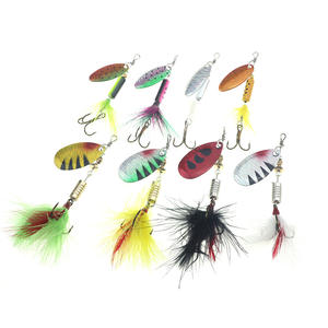 Señuelo de Pesca con Cola de Gallo, Señuelos Giratorios con Plumas para Lubina, Lucioperca, Pez Mandarín y Chub - Product Image 1