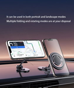 Support de téléphone magnétique pour voiture tout en métal, pliable, 360° °   Rotatif, aimants doubles, forte adsorption, pour tableau de bord - Product Image 3