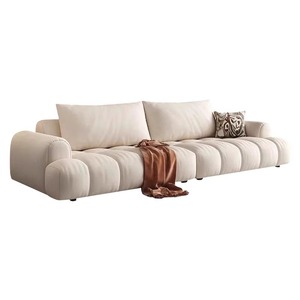 Sofa Modular gaya Modern, kain katun awan kucing desain cakar untuk ruang tamu kecil atau apartemen Hotel