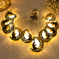 Décorations de Ramadan en gros Pafu, Eid Mubarak, guirlande lumineuse LED en forme de croissant de lune blanc chaud