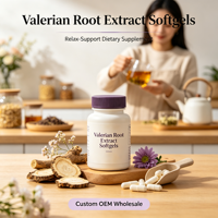 Complexe de racine de valériane et de fleur de la passion en gélules molles, complément alimentaire à base de plantes