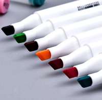 Stylo marqueur de peinture acrylique à base d'eau 36 couleurs sur mesure stylo aquarelle triangulaire feutre pointe Art ensemble pour enfants bricolage Art