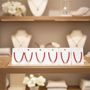 Pulsera de cadena de acero inoxidable roja y dorada, regalo unisex, joyería de moda, forma de corazón, 44939 - Product Image 2