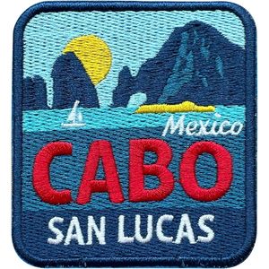 Parche Bordado de Cabo San Lucas de 3 Pulgadas, Termoadhesivo o para Coser, Aplique de Tela para Viajes - Product Image 1