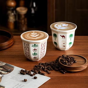<span class=keywords><strong>Tasse</strong></span> à <span class=keywords><strong>expresso</strong></span> du Moyen-Orient 250 ml, en céramique, avec anse, style rétro, pour la maison, cadeau créatif, <span class=keywords><strong>tasse</strong></span> à eau d'éléphant de désert - Product Image 1