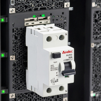 Disjoncteur différentiel modulaire AUR3 (RCCB) 10kA 30mA 2P 63A à réenclenchement automatique, montage sur rail DIN, couvercle résistant au feu en PA66