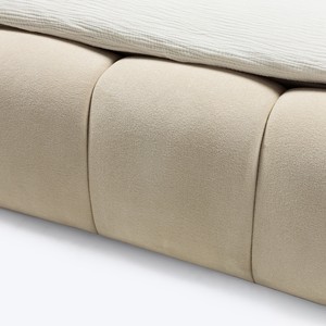 Cama Doble Tapizada Nexo <span class=keywords><strong>160x200</strong></span> con Base <span class=keywords><strong>de</strong></span> Láminas y Espacio <span class=keywords><strong>de</strong></span> Almacenamiento Beige - Product Image 4