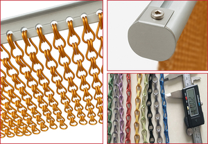 Cortina de Cadena de Aluminio Personalizable <span class=keywords><strong>con</strong></span> Malla Metálica para Decoración de <span class=keywords><strong>Fachadas</strong></span> de Edificios Comerciales - Product Image 4