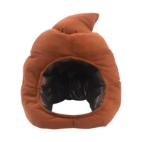 Masque de tête amusant en forme de crotte, style japonais, dessin animé mignon et adorable, grand chapeau en peluche, accessoires populaires pour selfies TikTok