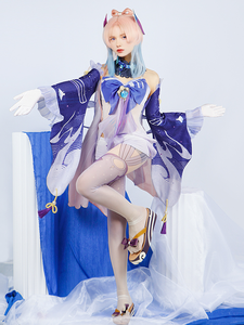 Offre Spéciale Sangonomiya <span class=keywords><strong>Kokomi</strong></span> Cosplay Costume <span class=keywords><strong>Genshin</strong></span> <span class=keywords><strong>Impact</strong></span> <span class=keywords><strong>Kokomi</strong></span> Tube Top Set Cosplay Costume Tenues Avec Dos Décoration Perruque - Product Image 4
