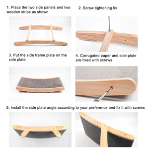 大人の猫と子猫のための壁に取り付けられた猫の引っかき傷ポストサイザル麻スクラッチャー猫のとまり木に不可欠な木製の紙プラスチック - Product Image 5