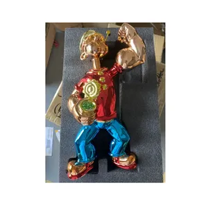 Decoración para el Hogar 2023, Adorno Hecho a Mano, Estatua de Popeye de Resina, Estilo Pop Art - Product Image 1