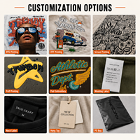 T-shirt personnalisé en gros avec logo, T-shirts vintage en coton de haute qualité, impression grande taille, T-shirt noir à manches courtes pour hommes