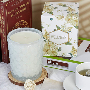 Bougie professionnelle, traitement d'usine, verre fin classique personnalisé rempli de cire de soja naturelle, noyau de coton bougies parfumées - Product Image 6