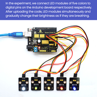 Módulos Electrónicos Multicolores Keyestudio Compatibles con Bloques de Construcción para Programación y Codificación, Mini Módulo LED para Arduino