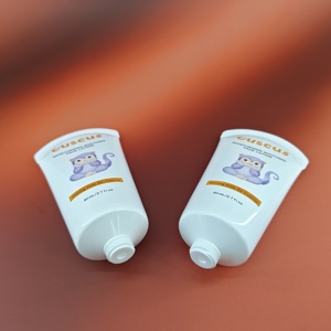 Tube souple vide de 50 ml et 80 ml pour cosmétiques OEM, emballage de crème BB/CC, crème solaire, tube en plastique à extrémité ronde avec bouchon à clapet - Product Image 6