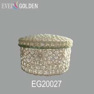Personnalisé Vente Chaude Naturelle Tressée Imperméable À La Main Au Crochet En Dentelle De Coton Boîte de Rangement Boîte Cadeau Boîte D'emballage de Bonbons - Product Image 2