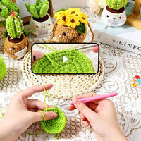 Kit de Crochet en Gros pour Débutants, Sac en Crochet DIY Motif Chat, Apprenez à Faire du Crochet, Inclut du Fil Doux Facile à Tricoter, un Crochet