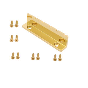 Sillet de <span class=keywords><strong>guitare</strong></span> CNC personnalisé à rainures, doré - Compatible avec les guitares Lap Steel et acoustiques - Product Image 2