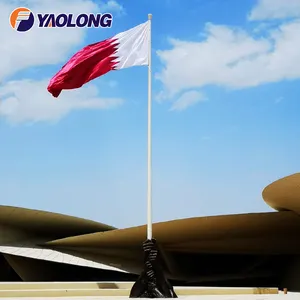 Yaolong Tiang Bendera Aluminium, Tiang Bendera Komersial Baja Tahan Karat 30M 40M 50M 60M 70M