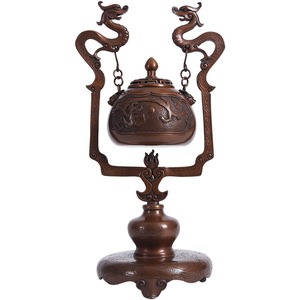 Brûleur d'encens suspendu en cuivre en forme de dragon, fait à la main, pour cérémonie religieuse, cadeau décoratif - Product Image 4