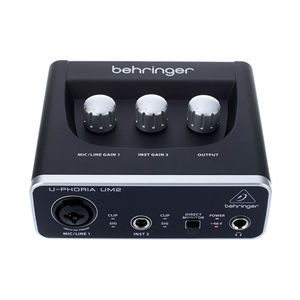 การ์ดเสียง <span class=keywords><strong>Behringer</strong></span> U-Phoria UM2 อินเทอร์เฟซเสียง <span class=keywords><strong>USB</strong></span> <span class=keywords><strong>2</strong></span> ช่องสัญญาณ พร้อมพรีแอมป์ <span class=keywords><strong>XENYX</strong></span> 1 ตัว สำหรับระบบเสียง PA อุปกรณ์ดนตรีในสตูดิโอ - Product Image 4