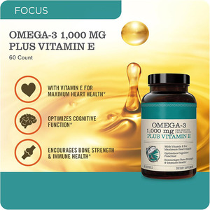 Aceite de pescado de Alaska Omega 3Softgels, DHA EPA con vitamina E, salud del corazón, función cerebral y soporte de Movilidad Articular - Product Image 3