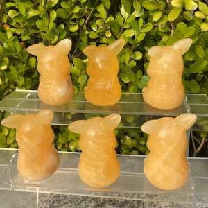 Vendita all'Ingrosso di Sculture in Cristallo Naturale da 10cm, Intagli in <span class=keywords><strong>Calcite</strong></span> Gialla a Forma di Personaggi dei Cartoni Animati, Animali e Pokémon Pikachu - Product Image 6