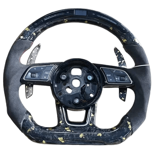 Volante Deportivo de Fibra de Carbono para Modelos <span class=keywords><strong>Audi</strong></span> A3/A4/A5/A7/RS Equipado con Botones y Levas de Cambio - Product Image 3