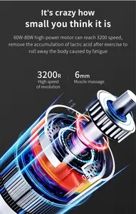 Mini Pistola de Masaje Ultrasilenciosa, Masajeador Muscular Portátil con Percusión Profunda para Aliviar el Dolor de Cuello y Espalda - Product Image 5