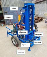 Foreuse rotative hydraulique diesel pour puits d'eau et forage minier, haute efficacité, facile à utiliser, profondeur max. 100 m, diamètre 300-500 mm