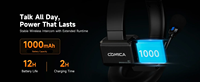COMICA Seekcom S1 4 Set Headset Peredam Kebisingan 2.4GHz Interkom Nirkabel Full-Duplex Mikrofon untuk Percakapan Grup Pembuat Film