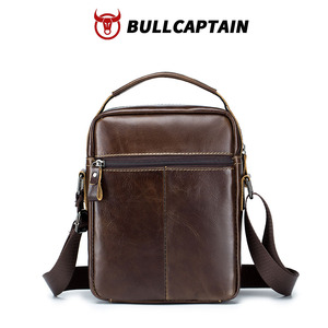 BULLCAPTAIN กระเป๋าสะพายข้างผู้ชาย หนังวัวชั้นบนสุด กระเป๋าสะพายข้างสองชั้นอเนกประสงค์ แฟชั่นยุโรปอเมริกันสำหรับผู้ชาย - Product Image 5