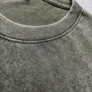 T-shirt personnalisé avec logo pour homme, 100% coton, t-shirt de haute qualité, vintage, délavé, épaules tombantes, streetwear, t-shirt ample pour homme - Product Image 5
