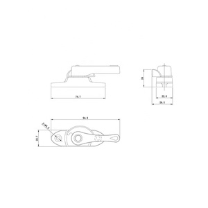 Khóa Cửa Sổ Hình Trăng Trượt UPVC Giá Tốt Nhất - Product Image 2