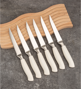 Wholesale 14‑Piece Cream White Kitchen <b>Knife</b> <b>Set</b> High Hardness Stainless Steel Cutlery <b>Set</b> with <b>Knife</b> Block - Product Image 6