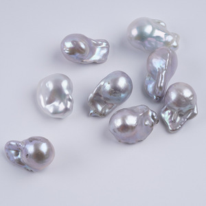 Wholesale Natural 13-14mm Freshwater <b>Pink</b> Button Beads Baroque Flat Round Pearl for DIY <b>Necklace</b> Loose Beads - Product Image 3