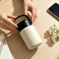 Thermos alimentaire portable de 500 ml en acier inoxydable austénitique, anti-fuite, avec poignée, pot isotherme et tasse de cuisson lente