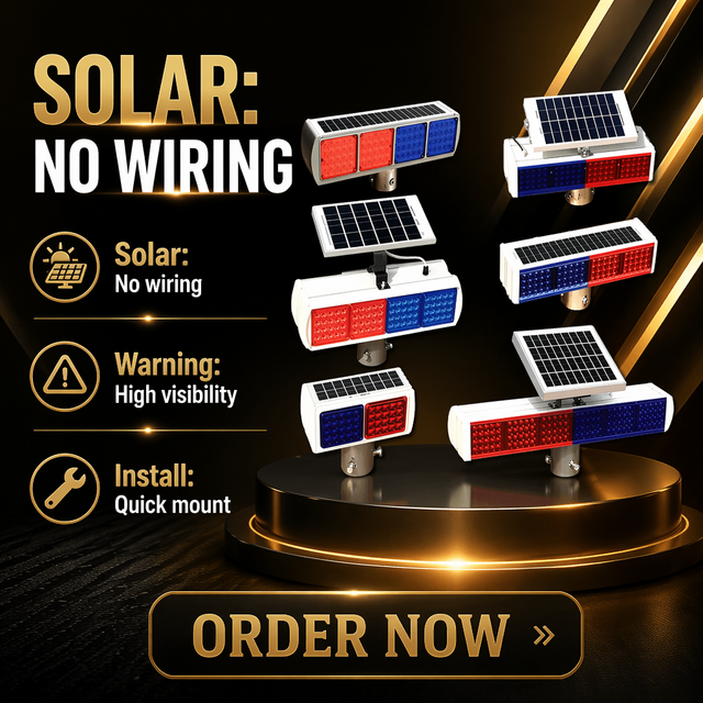 Solar High Power Led Warning Light LTB-16LS