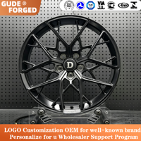 Jantes forgées GUDE entièrement noires brillantes 17" 18" 19" 20" 21" 5x100 5x105 5x108 5x110 5x112 PCD pour BMW Série 3 M2 M3 M4 E46 F15 F30