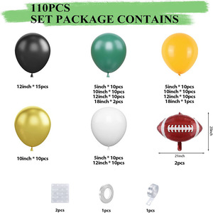 110 pièces/ensemble <span class=keywords><strong>Rugby</strong></span> thème ballon arc guirlande ensemble sport fête ballon <span class=keywords><strong>anniversaire</strong></span> sport fête <span class=keywords><strong>Rugby</strong></span> jeu thème <span class=keywords><strong>anniversaire</strong></span> <span class=keywords><strong>décoration</strong></span> - Product Image 6